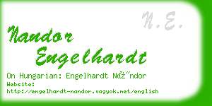 nandor engelhardt business card